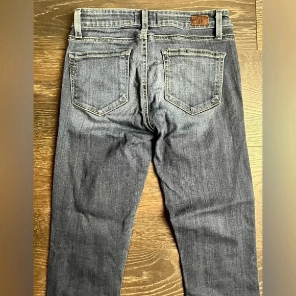 Paige Verdugo Ankle Cropped Jeans Women's Size 25 Blue Low Rise - Picture 3 of 7